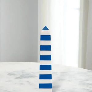 Jonathan Adler Cabana Obelisk Striped Decorative Tower